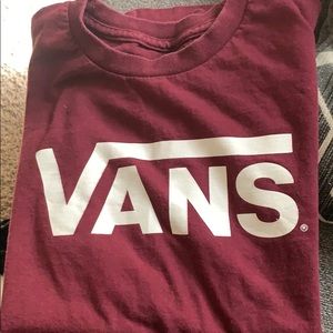 Vans shirt burgundy size medium